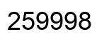 Number 259998 black image