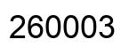 Number 260003 black image