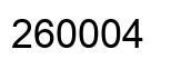 Number 260004 black image