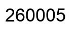 Number 260005 black image