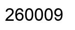 Number 260009 black image
