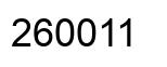 Number 260011 black image