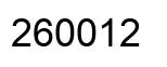 Number 260012 black image