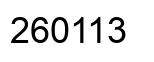 Number 260113 black image