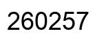 Number 260257 black image