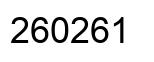 Number 260261 black image