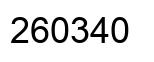 Number 260340 black image