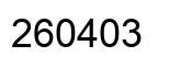 Number 260403 black image