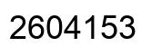 Número 2604153 imagen negro