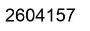 Número 2604157 imagen negro