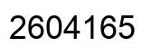 Number 2604165 black image