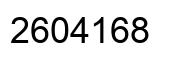 Number 2604168 black image