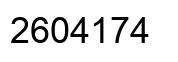 Number 2604174 black image