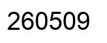 Number 260509 black image
