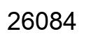 Number 26084 black image