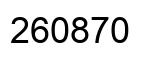 Number 260870 black image
