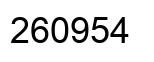 Number 260954 black image