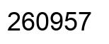 Number 260957 black image