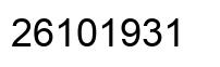 Number 26101931 black image