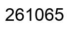 Number 261065 black image