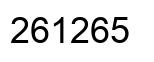 Number 261265 black image