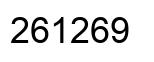 Number 261269 black image