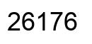 Número 26176 imagen negro