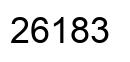 Número 26183 imagen negro