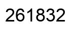 Number 261832 black image
