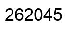 Number 262045 black image