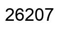 Number 26207 black image