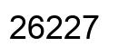 Número 26227 imagen negro