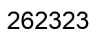 Number 262323 black image