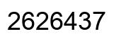 Number 2626437 black image
