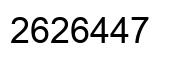 Number 2626447 black image