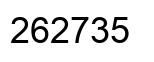 Number 262735 black image