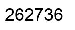 Number 262736 black image