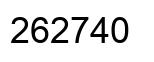 Number 262740 black image