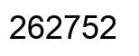 Number 262752 black image