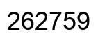 Number 262759 black image