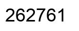 Number 262761 black image