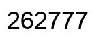 Number 262777 black image