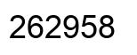 Number 262958 black image