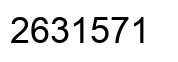 Number 2631571 black image