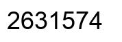 Number 2631574 black image