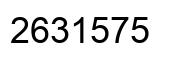 Number 2631575 black image