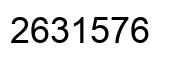 Number 2631576 black image