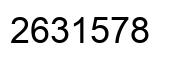 Number 2631578 black image