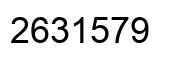 Number 2631579 black image