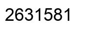 Number 2631581 black image